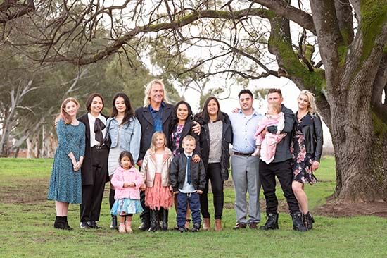 Large group of family during photo session