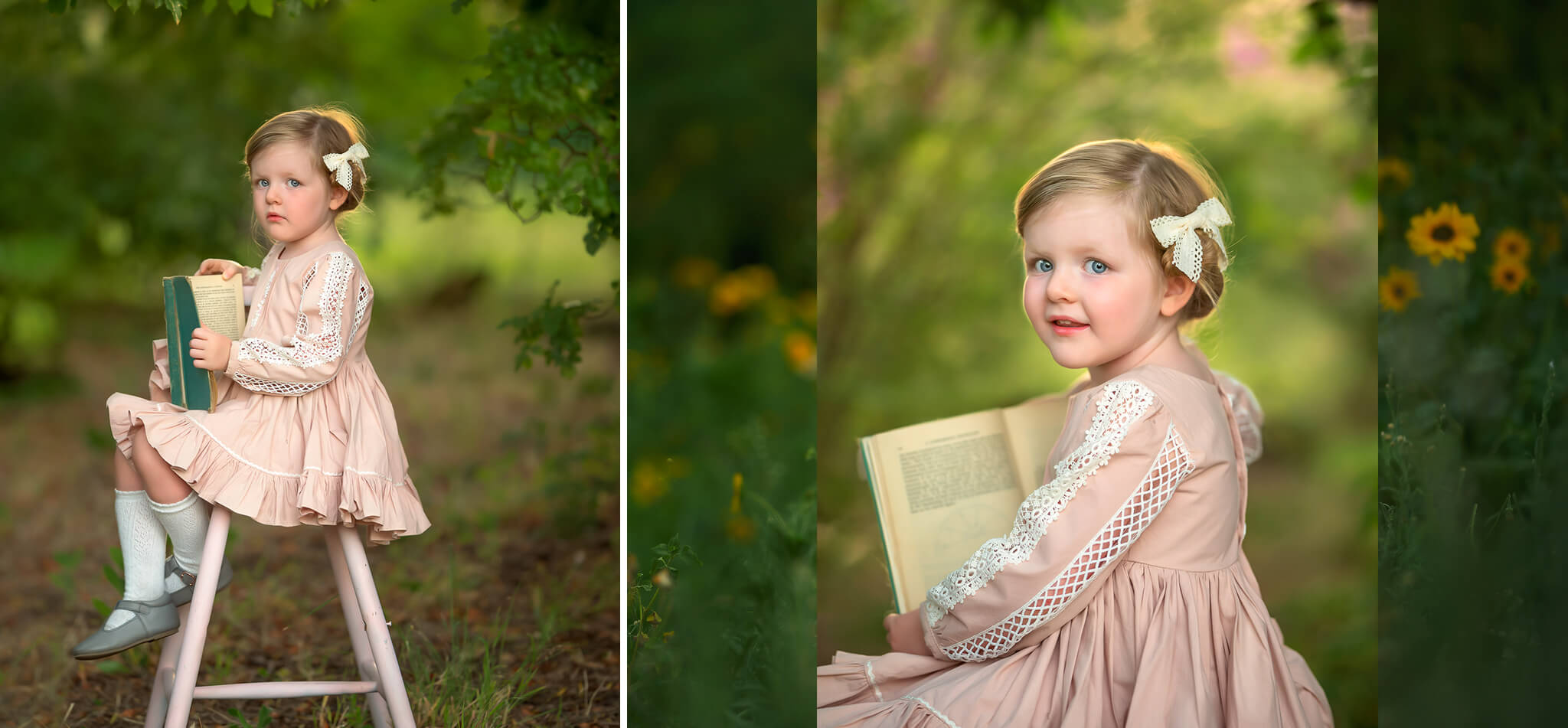 4 year old Perth girl during outdoor sunset photoshoot