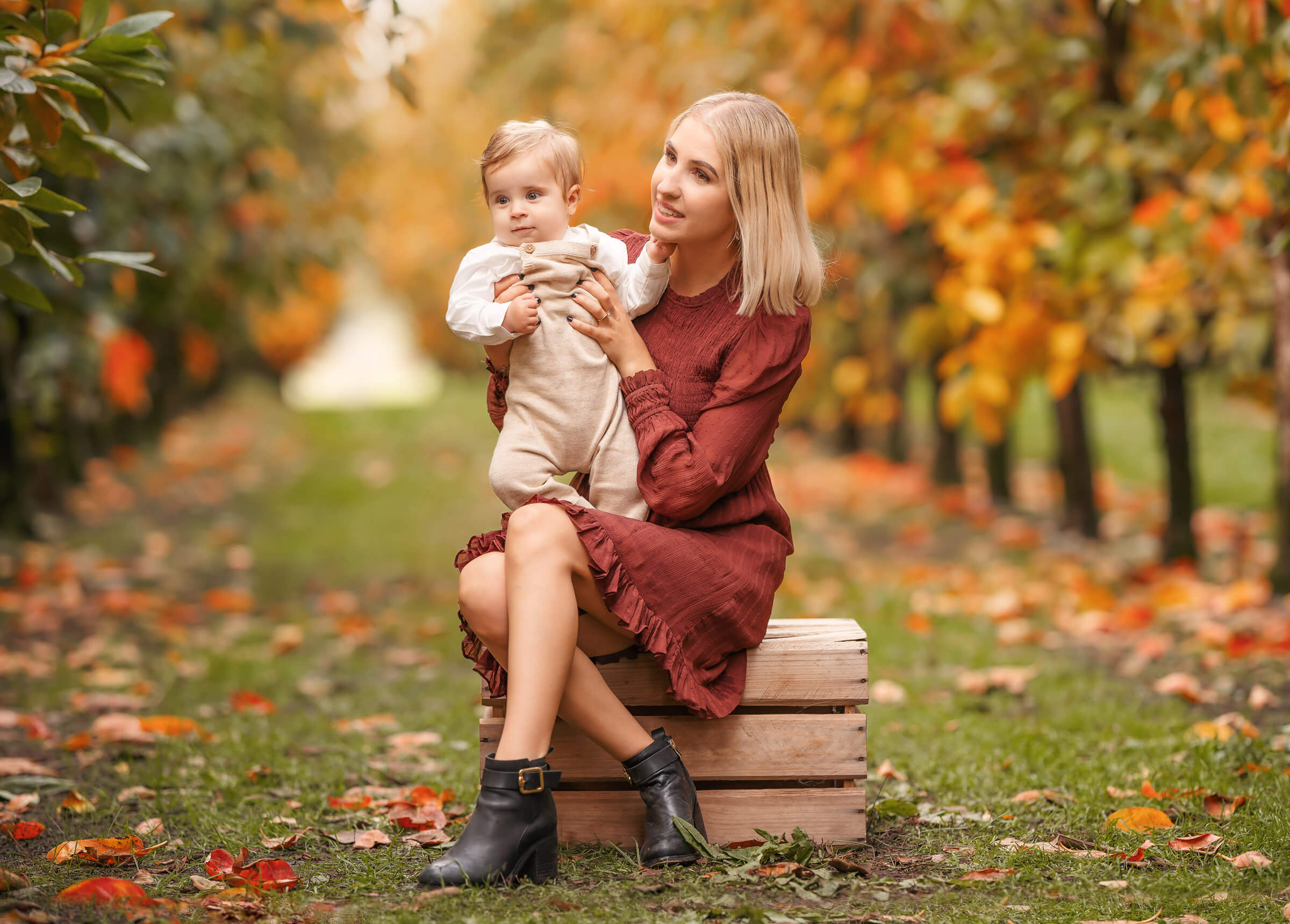 Perth mum holding her baby during photoshoot